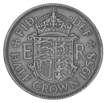 Монета Великобритания 1/2 кроны 1958 F-VF Half Crown