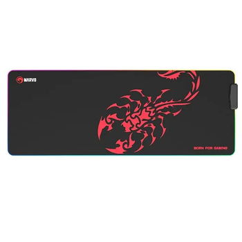 Килимок для миші 800х300мм з яскравим RGB-підсвічуванням MARVO MG011 |4USB| Чорний