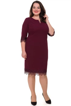 Плаття Alenka Plus 14115-9, 54, сливовий