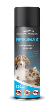 Шампунь FIPROMAX (Фипромакс) от блох (с пропоскуром) инсектоакарицидный для котят и щенков, 250 мл