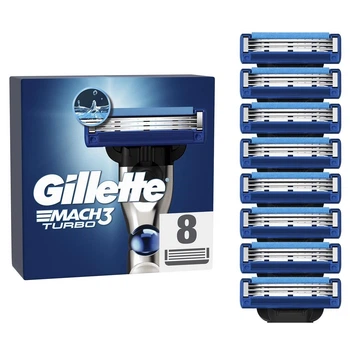 Сменные картриджи для бритья (лезвия кассеты) мужские Gillette Mach3 mach 3 Turbo кассеты 8 шт