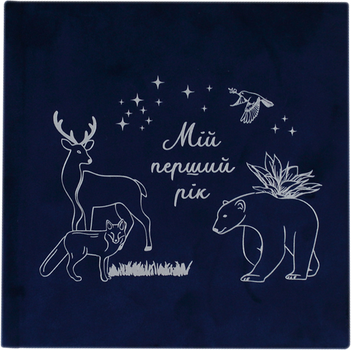 Фотоальбом детский Фотокнига Мой первый год 22.5 х 23 Синий (Fotobook-0079)