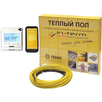 Нагревательный кабель In-therm ADSV 20 - 8 м, 170 Вт + Wi-Fi терморегулятор In-therm