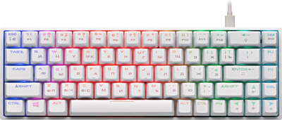 2E Gaming KG380 RGB Gateron Blue Switch BT/USB White (2E-KG380UWT-BL)