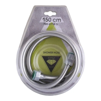Шланг для душа TOPAZ TSH-6114-SL 150см, Шланг душевой силикон TOPAZ