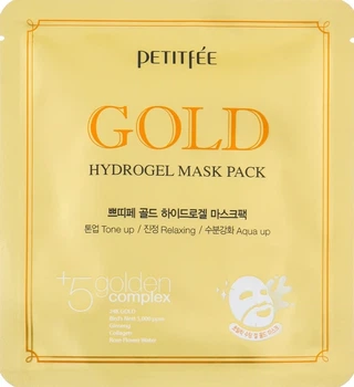 Гидрогелевая маска для лица с золотым комплексом - PETITFEE & KOELF Gold Hydrogel Mask Pack +5 golden complex,