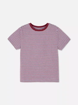 Футболка бордова в смужку Primark 98см (400010905)