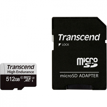 Карта памяти Transcend 512GB microSDXC class 10 UHS-I U3 High Endurance (TS512GUSD350V) (249127)