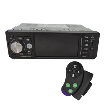 Автомагнітола Bluetooth 4х канальна 4x50W магнітола в авто з пультом на кермо екран 4.1 1din AUX USB micro SD UKC 4229