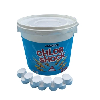 Хлорні таблетки для шокової дезінфекції (швидкої дії) Aquatick Chlor Shok 20 грам. 5 кг