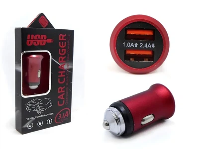 Зарядное устройство 12В 3,1А USBx2 Автомобильное Быстрая зарядка QC3.0