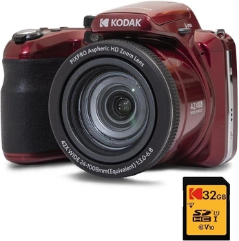 Фотоаппарат Kodak Pixpro AZ425 20Мп / CCD / 42Х зум / Красный Б/В