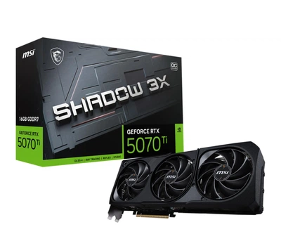 Відеокарта MSI GeForce RTX 5070 Ti Shadow 3X OC 16GB GDDR7 DLSS4 (5070 Ti 16G SHADOW 3X OC) (EU)