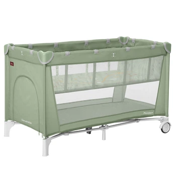 Детская кровать-манеж Piccolo+ Carrello CRL-18102 Mint Green, со вторым дном