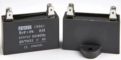 Конденсатор 5 mF CBB61 450VAC (квадратний. Клеми)