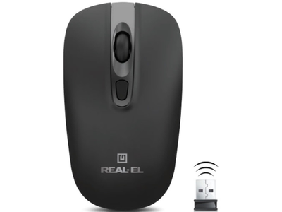 Миша REAL-EL RM-350 W Black (EL123200043)