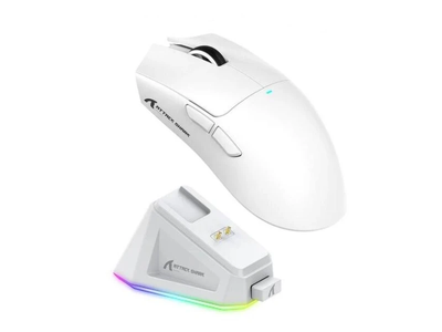 Миша Attack SHARK X11 Wireless Gaming Mouse with Charging Dock White