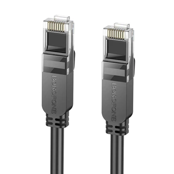 Мережевий кабель BOROFONE BUS01 Category 6 Gigabit network cable(L=5M) Black (6941991103957)