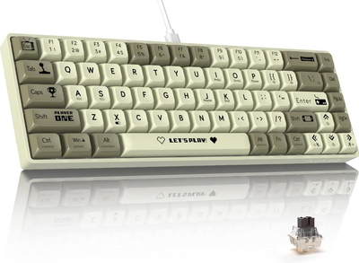 Клавиатура AJAZZ AK680 White-Grey Игровая Проводная Механическая