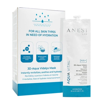 Освежающая и восстанавливающая гель-крем-маска 3D-AQUA VITAL VIDALYS MASK Anesi Lab 20 мл 10шт (anesi 033)
