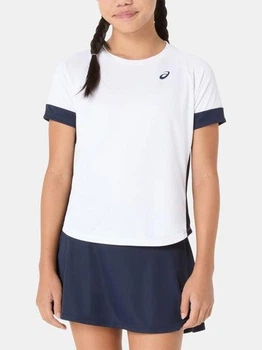 Детская футболка Asics GIRLS TENNIS SS TOP Белый Темно-синий 137-147 (2044A045-101 137-147)