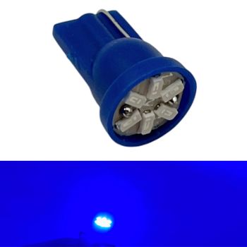 Светодиодная автомобильная лампа T10 5 SMD 12V (синяя)