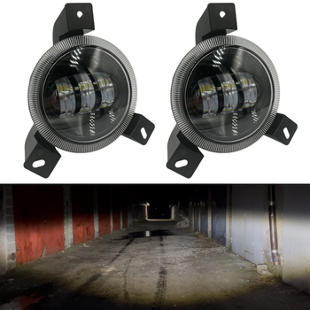 Світлодіодна протитуманна фара Led кругла 3 лінзи 30W на Daewoo Matiz