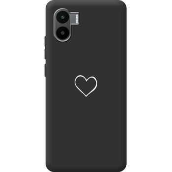 Силиконовый Черный Чехол с Картинкой для Xiaomi Redmi A2 Принт (Сердце) (46474-ysb82)