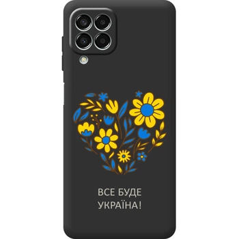 Силиконовый Черный Чехол с Картинкой для Samsung Galaxy M33 5G (M336) Принт (Патриотический) (44472-ysb008)