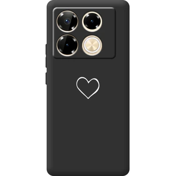Силиконовый Черный Чехол с Картинкой для Infinix Note 40 Pro Принт (Сердце) (59203-ysb82)
