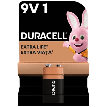 Батарейка Лужні батарейки Duracell 9V, 1 шт. в упаковці