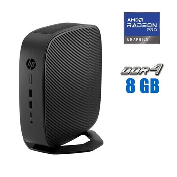 Неттоп HP t740 Thin Client USFF / AMD Ryzen V1756B (4 (8) ядра по 3.25 - 3.6 GHz) (аналог i7-7700T) / 8 GB DDR4 / 512 GB SSD M.2 / AMD Radeon Pro WX 3100, 4 GB GDDR5, 128-bit / Win 10 Pro б/у