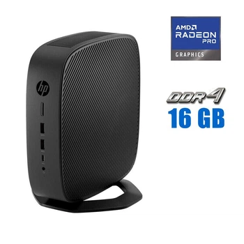 Неттоп HP t740 Thin Client USFF / AMD Ryzen V1756B (4 (8) ядра по 3.25 - 3.6 GHz) (аналог i7-7700T) / 16 GB DDR4 / 256 GB SSD M.2 / AMD Radeon Pro WX 3100, 4 GB GDDR5, 128-bit / Win 10 Pro б/у