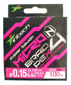 Шнур Intech microN PE X4 100m #0.15 4.4lb/2.0kg