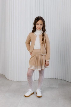 В'язана дитяча кофта на гудзиках ARTKNIT 128 Бежевий (ak39666)
