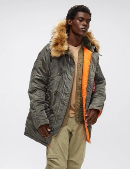 Парка Alpha Industries Slim Fit N-3B Parka XS Replica Grey/Orange