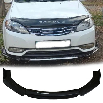 Пластикова губа на бампер Chevrolet Lacetti молдинг бампера спідниця універсальна чорний.
