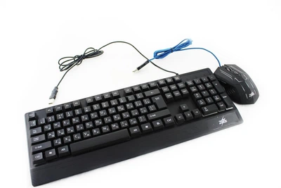 Клавиатура LED GAMING KEYBOARD + мышь M 710 проводная для ПК и ноутбука 2400 dpi