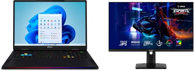 Ноутбук MSI Raider 18 HX AI A2XWIG (A2XWIG-251UA) Core Black + Монітор 27" MSI MAG 274QRF-QD E2 (комплект)