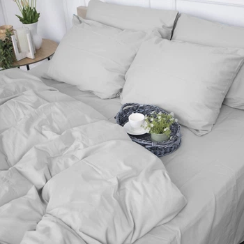 Простынь MirSon King Size 240x260 см 0251 Skyline Сатин Premium (2200001729834)