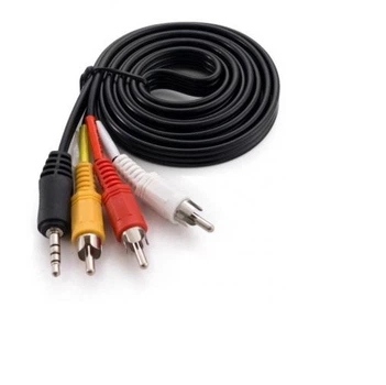 Кабель аудио-видео 3r-3.5mm 1.5m 3 тюлпана 1,5м, Черный (МХ-НФ-00006231)