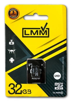Карта пам'яті microSDHC 32GB клас 10 LMM з адаптером висока швидкість роботи захист даних