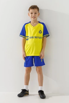 Футбольна форма для хлопчика BLD AL NASSR RONALDO 116 см Синьо-жовтий
