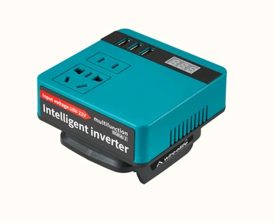 Аккумуляторный инвертор напряжения DC 18-21V to 220V 120W 300W пик мощный компактный преобразователь