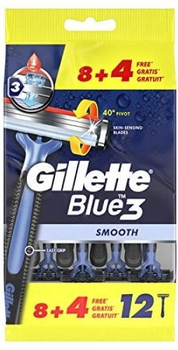Станки для гоління Gillette Blue 3 одноразові, 8 + 4 шт