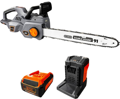 Пила цепная акуммуляторная GTM CS56/3000BL KIT 56 В шина 45 см 62 цепь 3/8P 11 мм 4 Ач + зарядное устройство (CS56/3000BL_KIT)