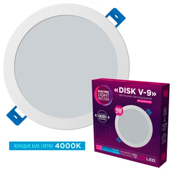 Світильник стельовий ELM Disk V 9W 4000K (26-0085)