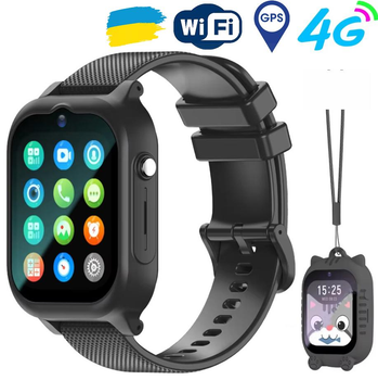 Детские Смарт Часы Lemfo K26 H Видеодзвонок /GPS трекером/ SIM картой/WiFi/4G/ Черные