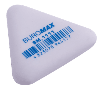 Гумка BUROMAX 1111 трикутний, білий (42), /BM.1111/