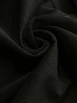 Костюмная ткань Вельвет черный 150см 1пог.м (758-8104Black)